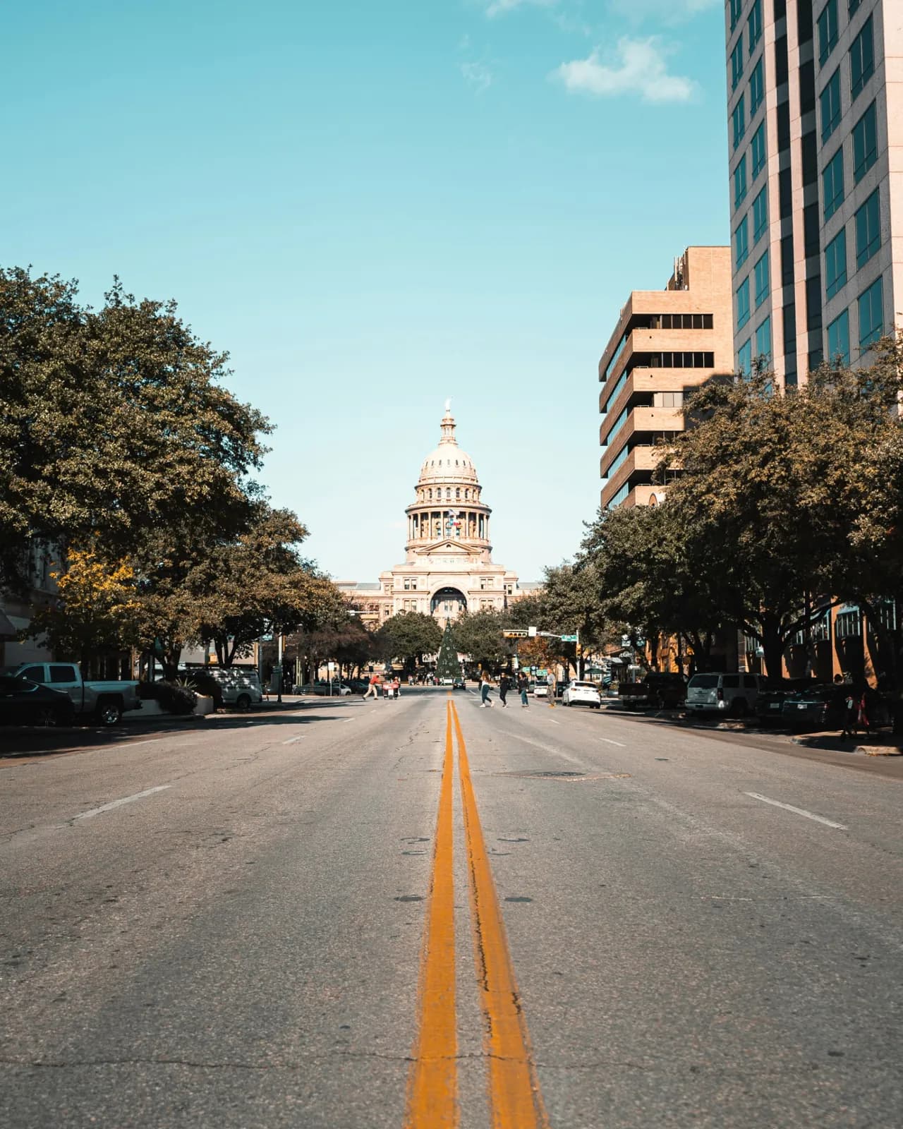 View toward the Texas State Capitol along Congress Avenue